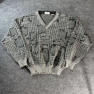 Collection International Sweater Mens Large V Neck Knit Pullover Made In Italy